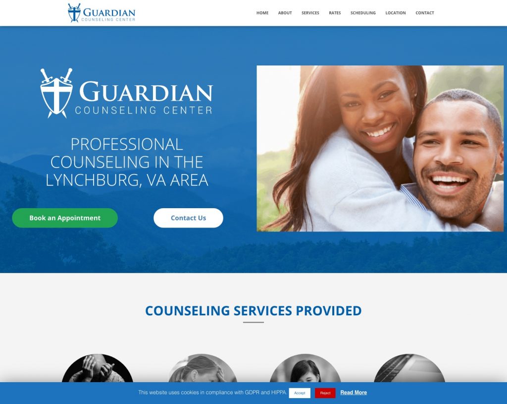 guardian counseling center website image homepage